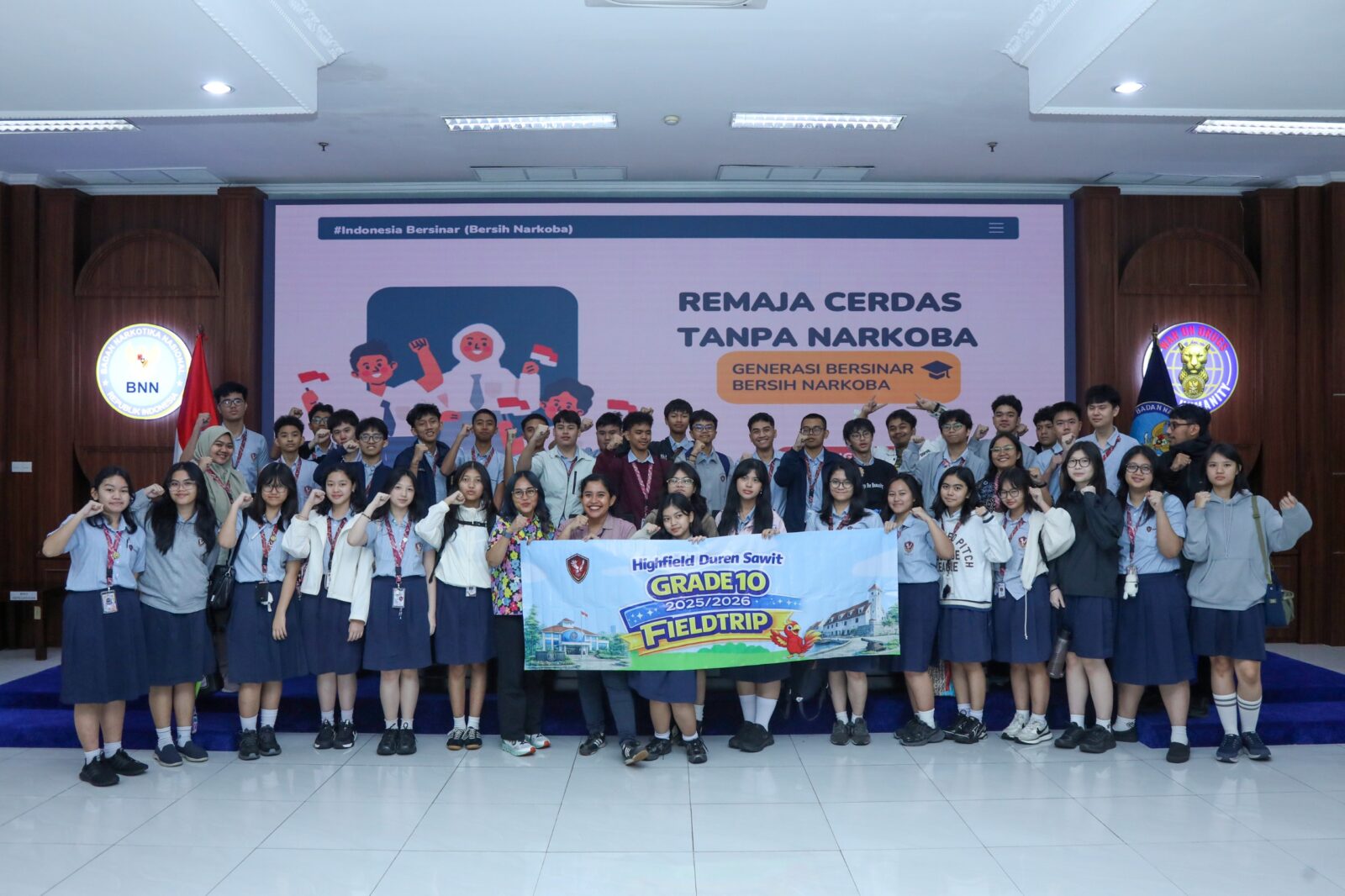 GENCARKAN PROGRAM ANANDA BERSINAR, BNN FASILITASI KUNJUNGAN EDUKATIF HIGHFIELD SECONDARY SCHOOL